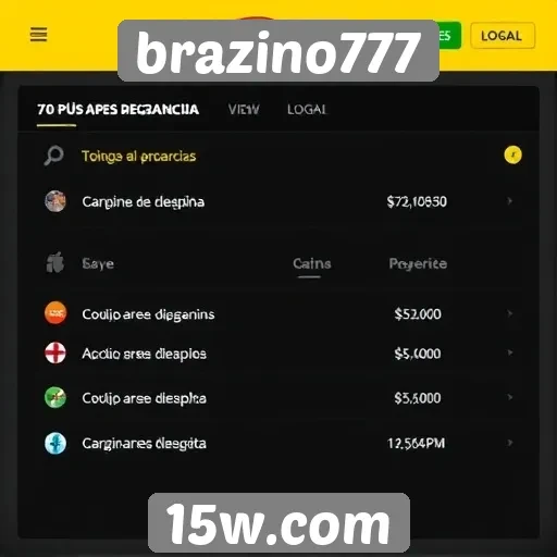 Opções de pagamento disponíveis no brazino777